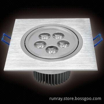 Downlight, Measures 120 x 120 x 65mm, with 85 to 265V AC Input Voltage and 5W Power